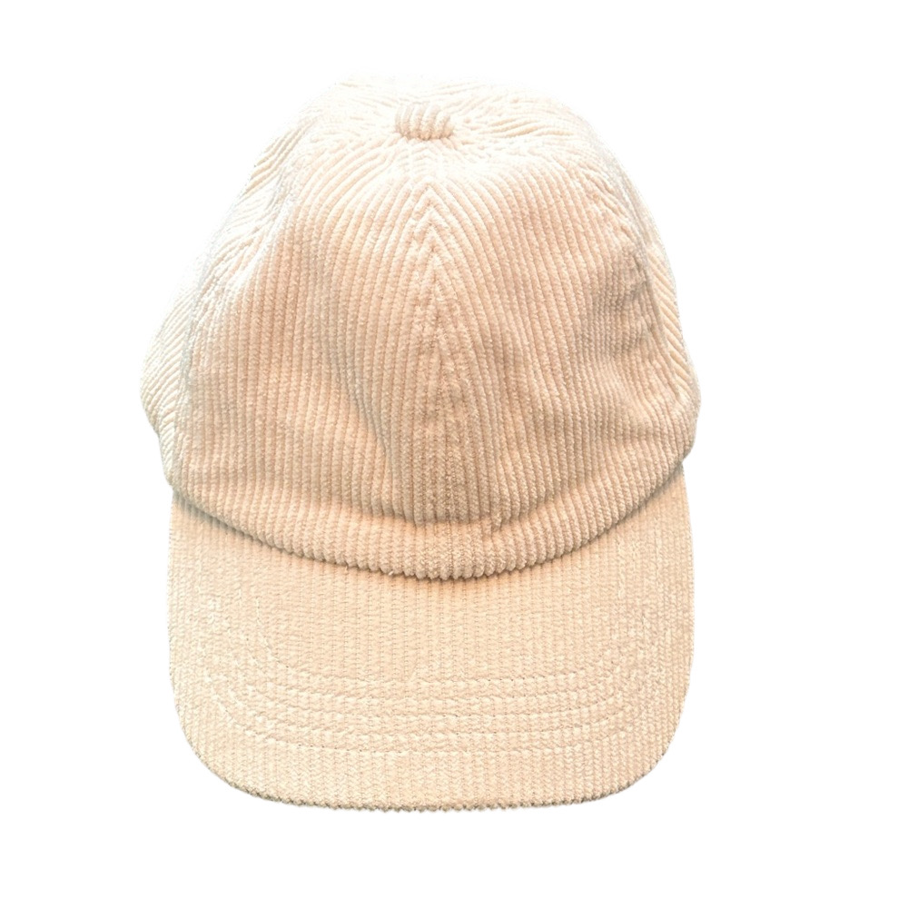 Cleo + Wolf Solid Cream White Corduroy Hat Cap Adjustable One Size